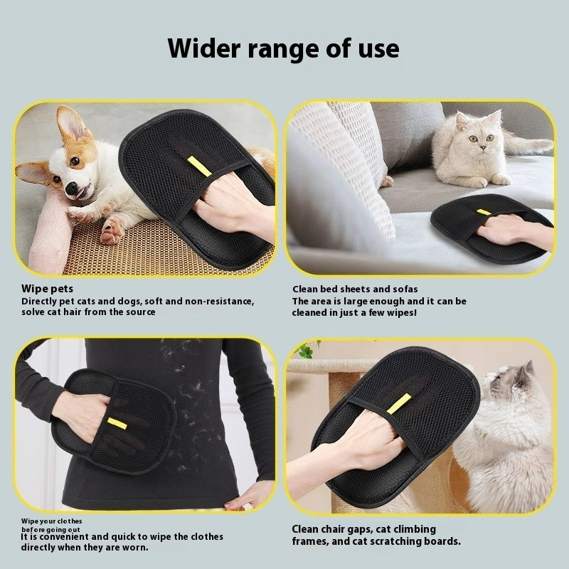Pet Hair Remover Grooming Glove — Deshedding Mitt Dogs Cats