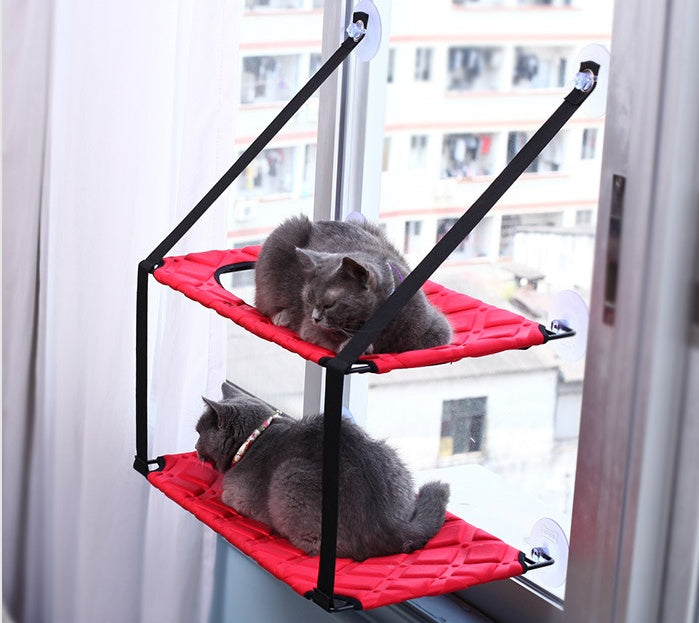 Cat Window Hammock Perch — Suction Cup Seat for Indoor Cats
