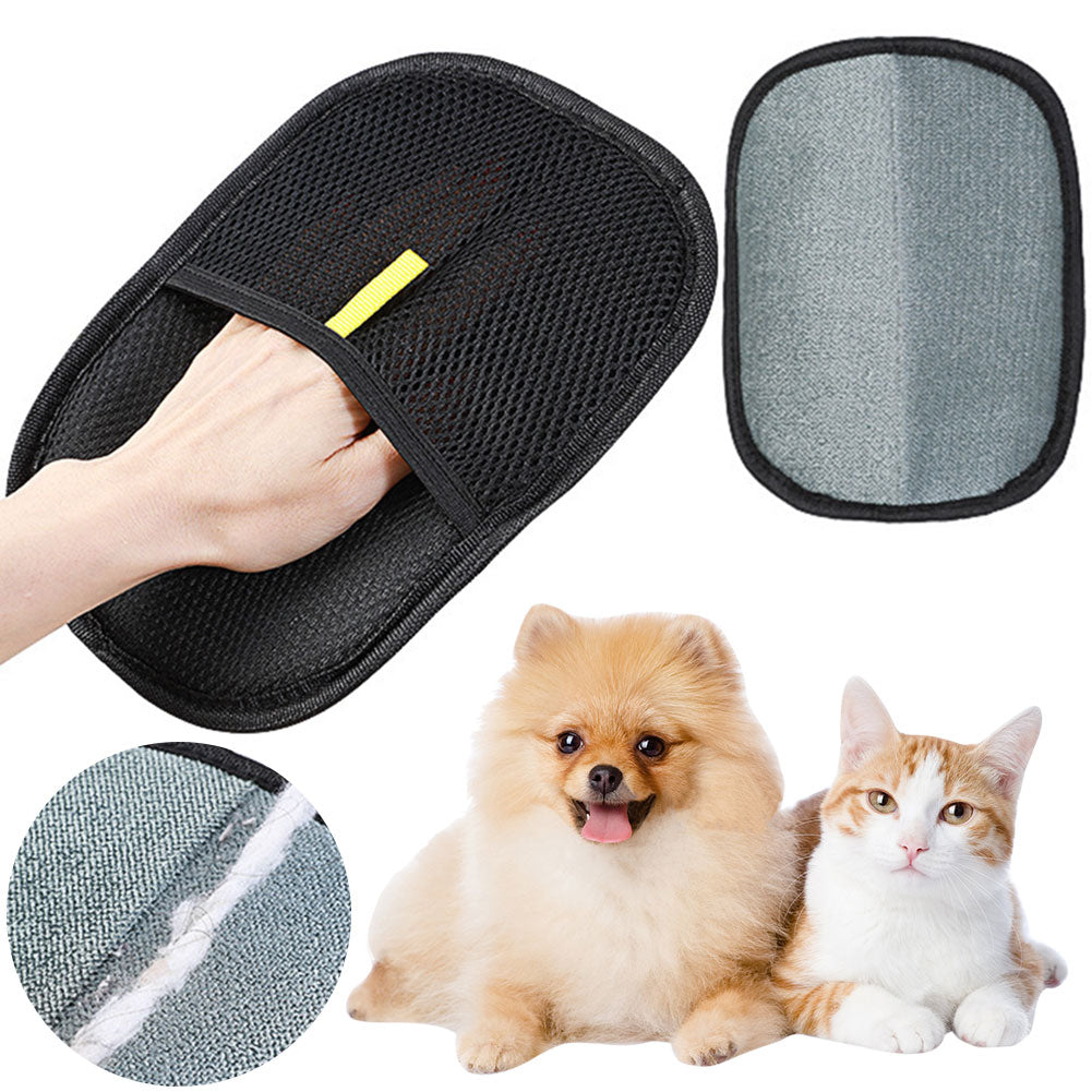 Pet Hair Remover Grooming Glove — Deshedding Mitt Dogs Cats